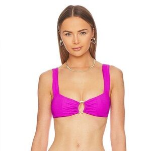 NWT L Space Willow Bikini Top Size Large Pink Swim